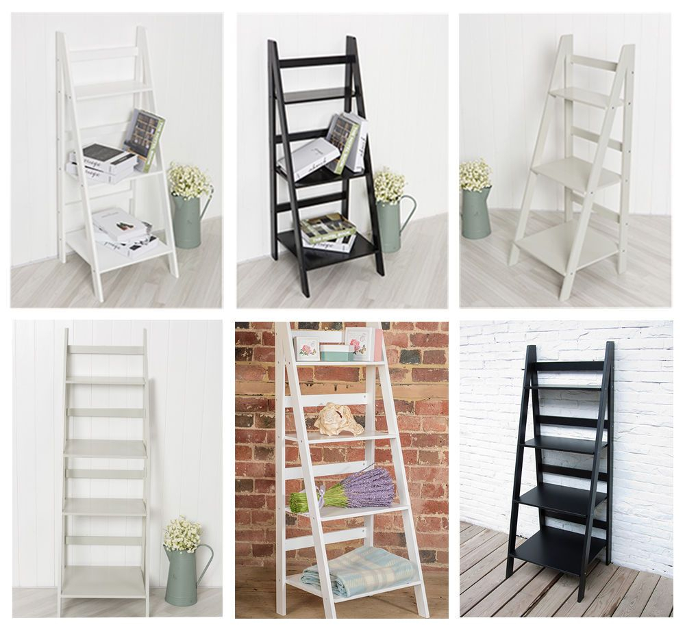 Details About Ladder Book Shelf Bookcase Stand Free Standing with regard to size 1000 X 919