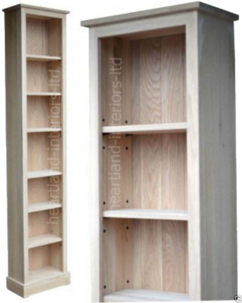Details About Solid Oak Bookcase 7ft Tall Narrow Slim Jim inside dimensions 800 X 1000