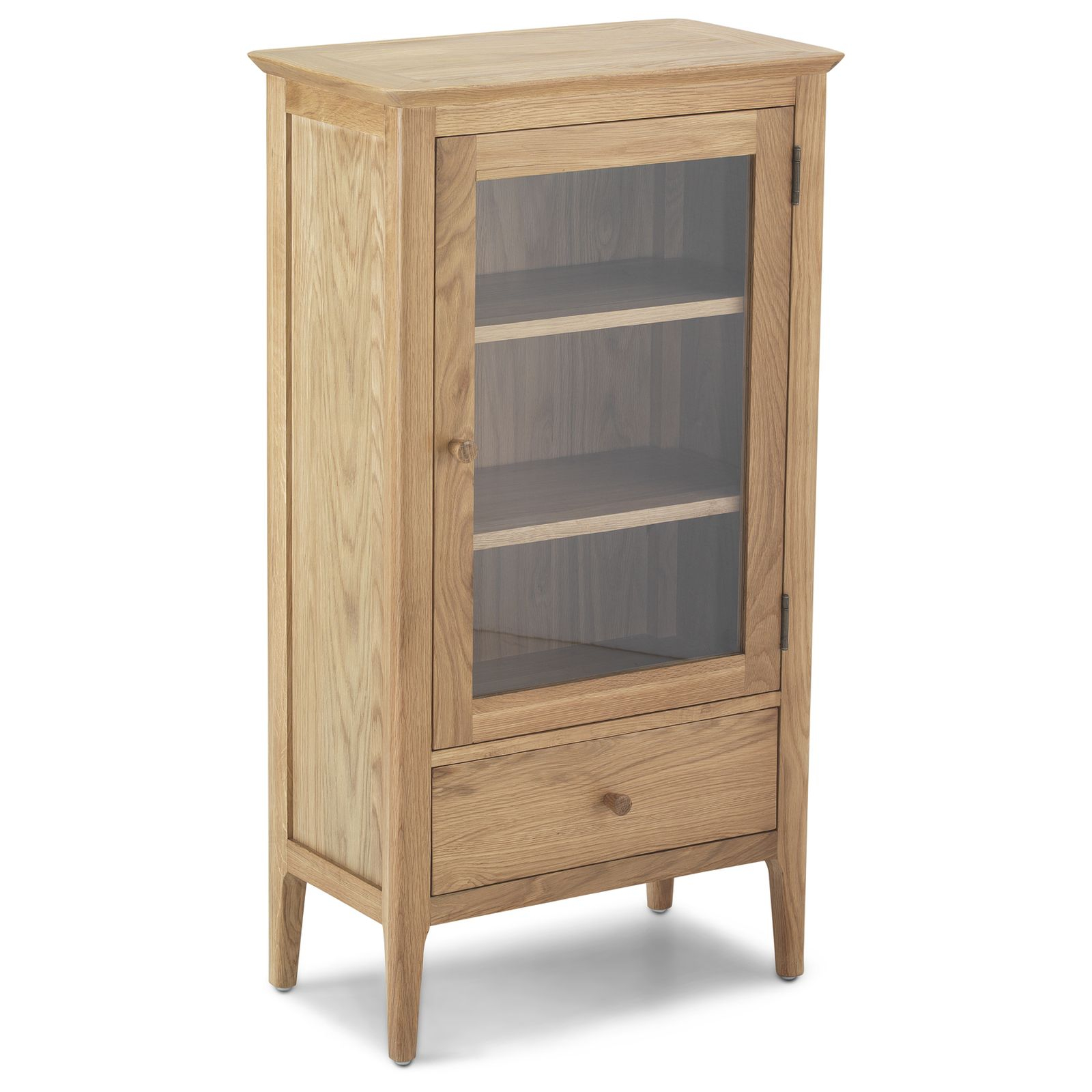 Details About Telford Solid Oak Furniture Small Glazed Bookcase With Drawer in dimensions 1600 X 1600