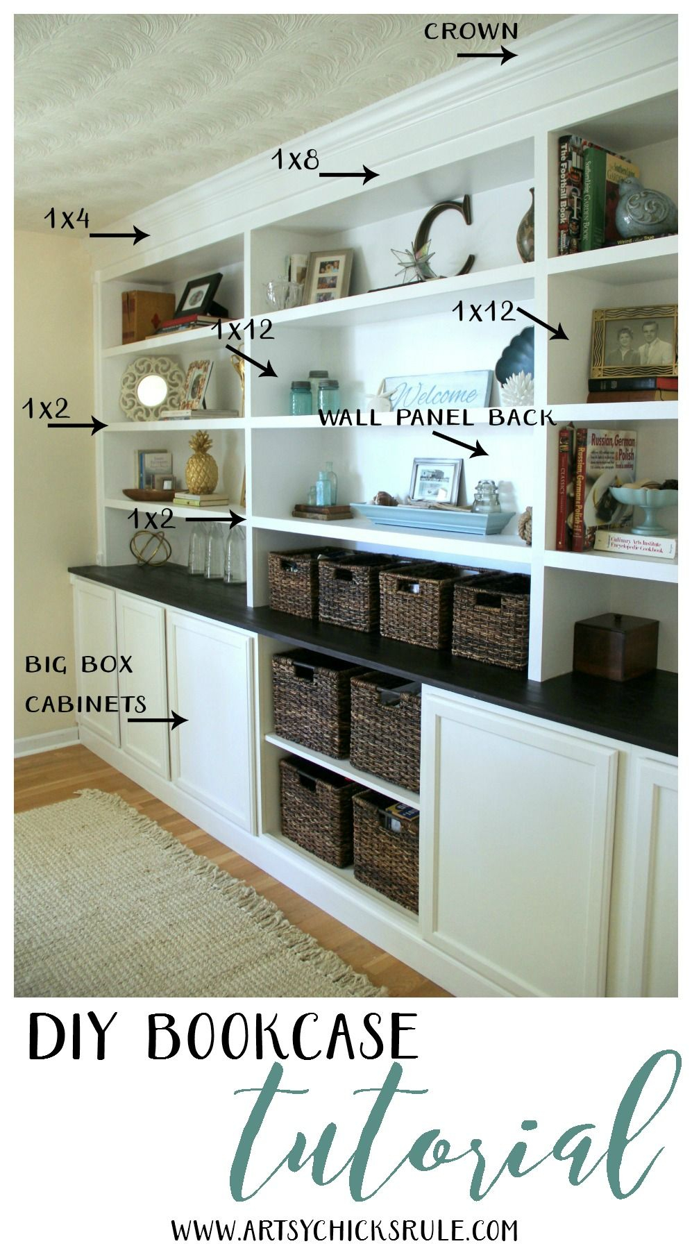 Diy Bookcase Tutorial Diy Built In All The Details intended for sizing 997 X 1795