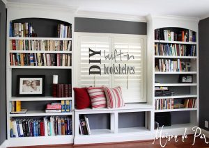Diy Built In Bookshelves Built In Bookcase Home Bookshelves for measurements 1600 X 1135