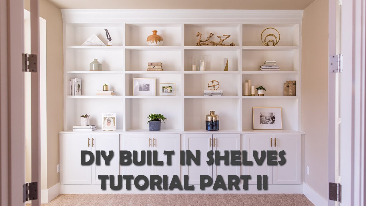 Diy Built In Shelves Tutorial Part Ii pertaining to sizing 1280 X 720