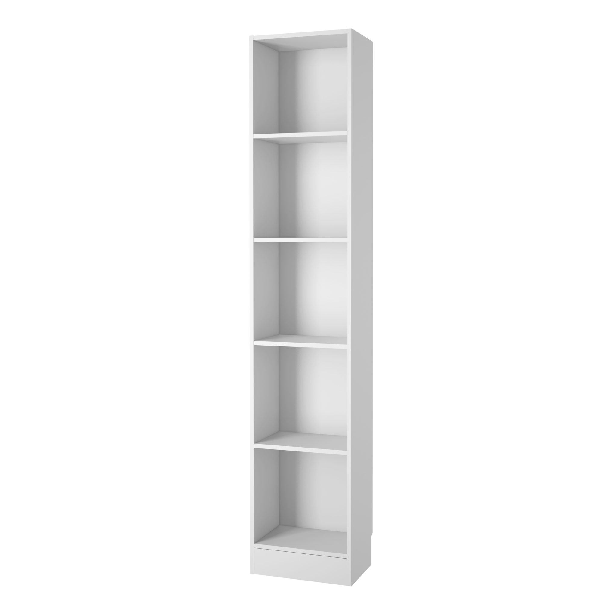 Duday Tall Narrow Bookcase 4 Shelves In White Netfurniture in dimensions 2048 X 2048