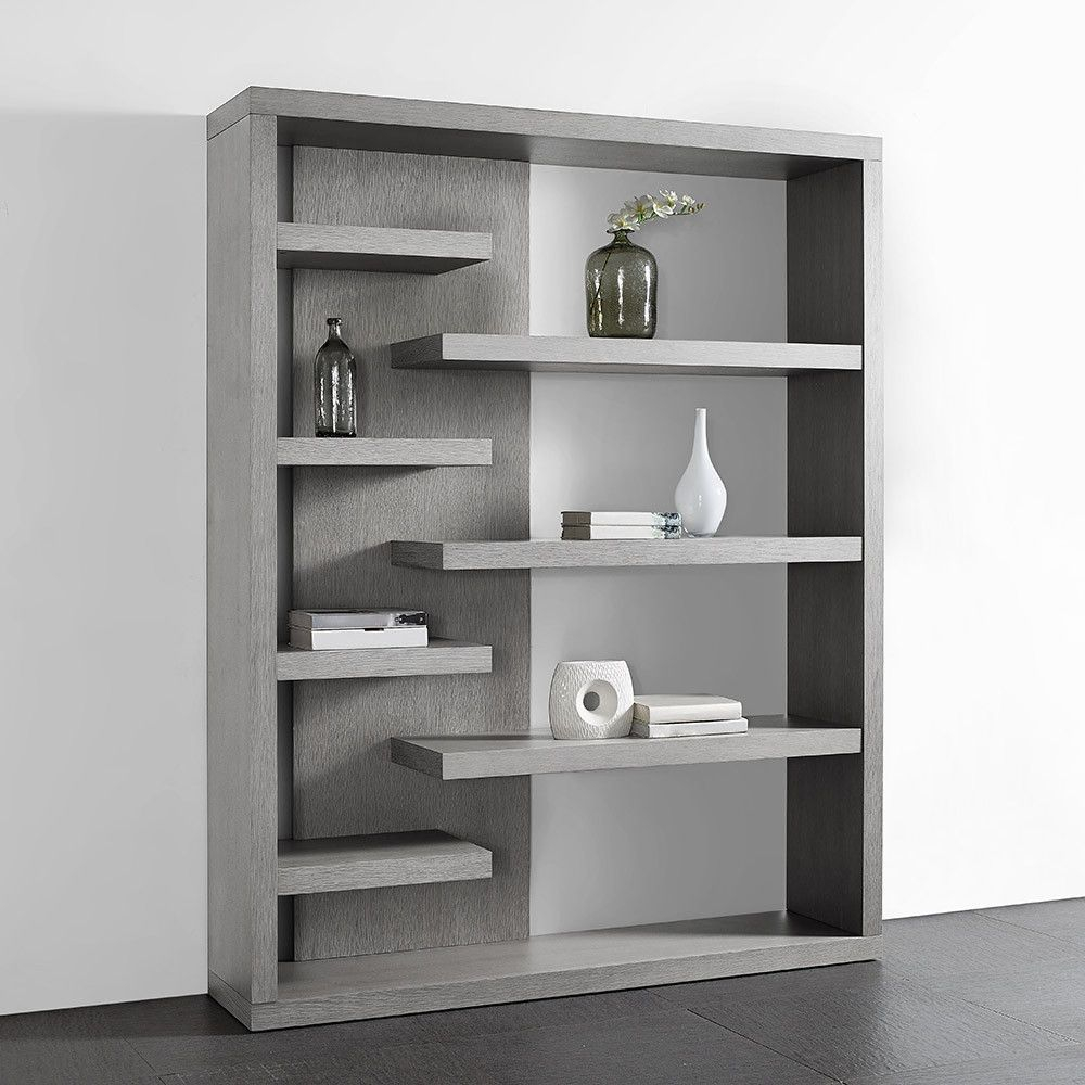 Enzo Bookshelfdivider Bookcase Grey Bookshelves Global inside proportions 1000 X 1000