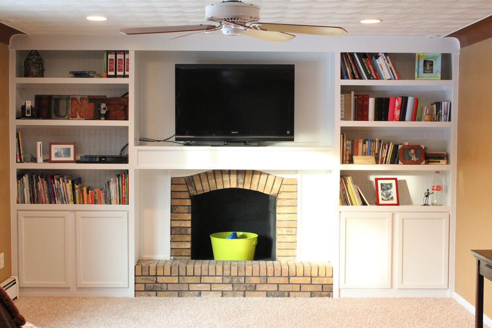 Fireplace Storage Ideas Remodelaholic Fireplace Remodel in sizing 1600 X 1067