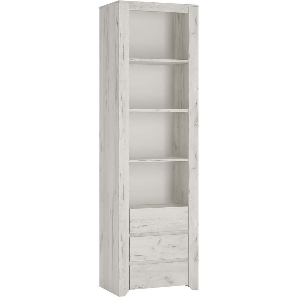 Furniture To Go Angel Tall Narrow 3 Drawer Bookcase intended for proportions 1000 X 1000