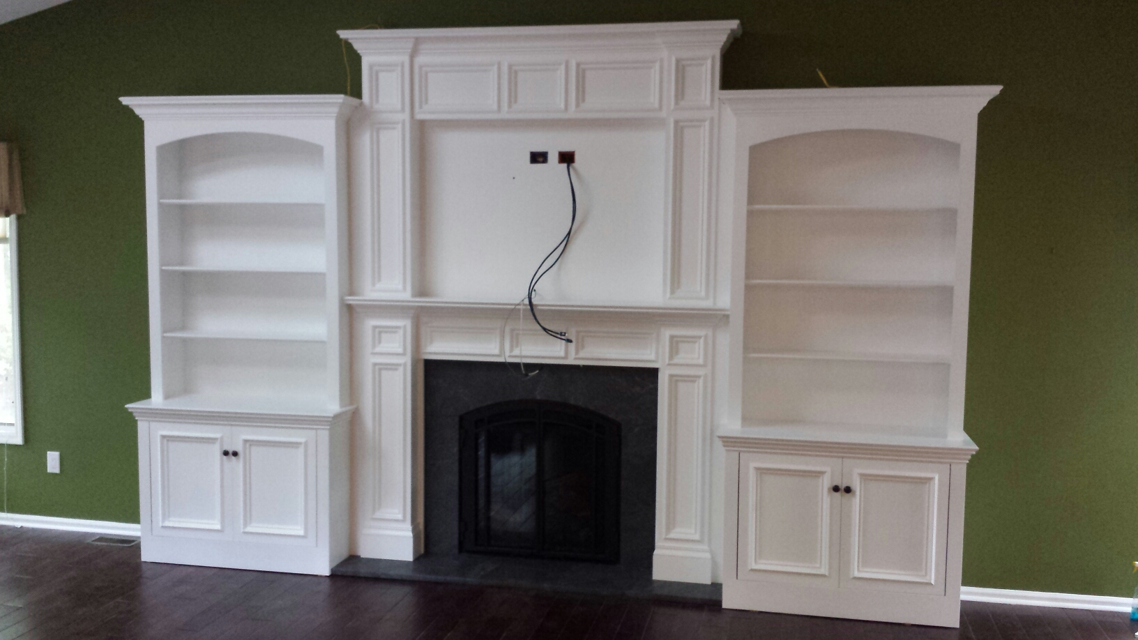 Gas Fireplace W Built In Bookcases Rettinger Fireplace regarding size 1632 X 918