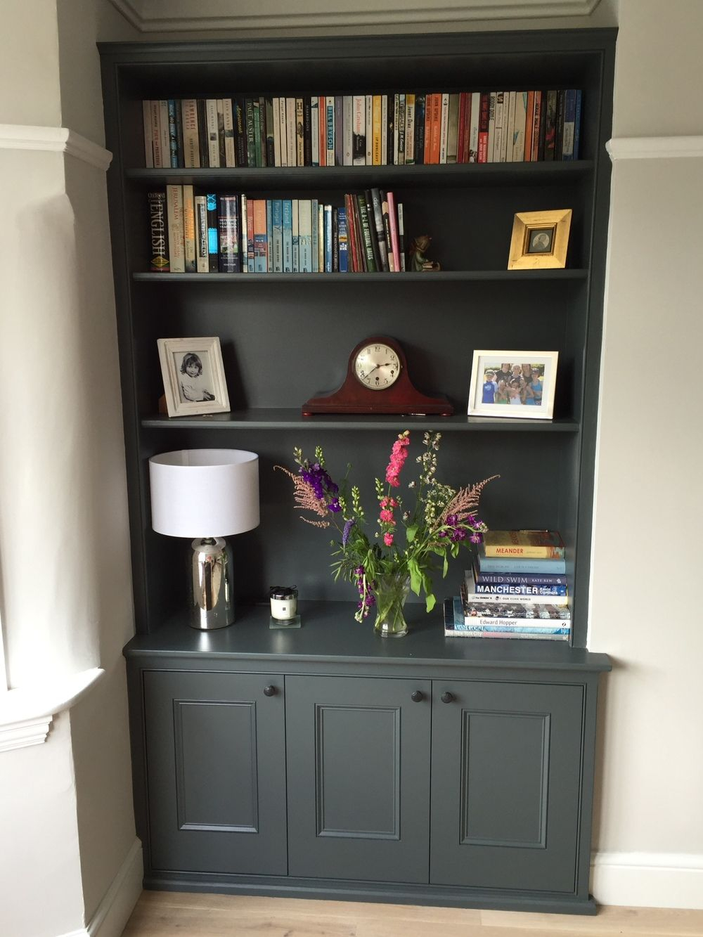 Handmade Shelving Alcove Unit Painted Dark Grey And pertaining to sizing 1000 X 1333
