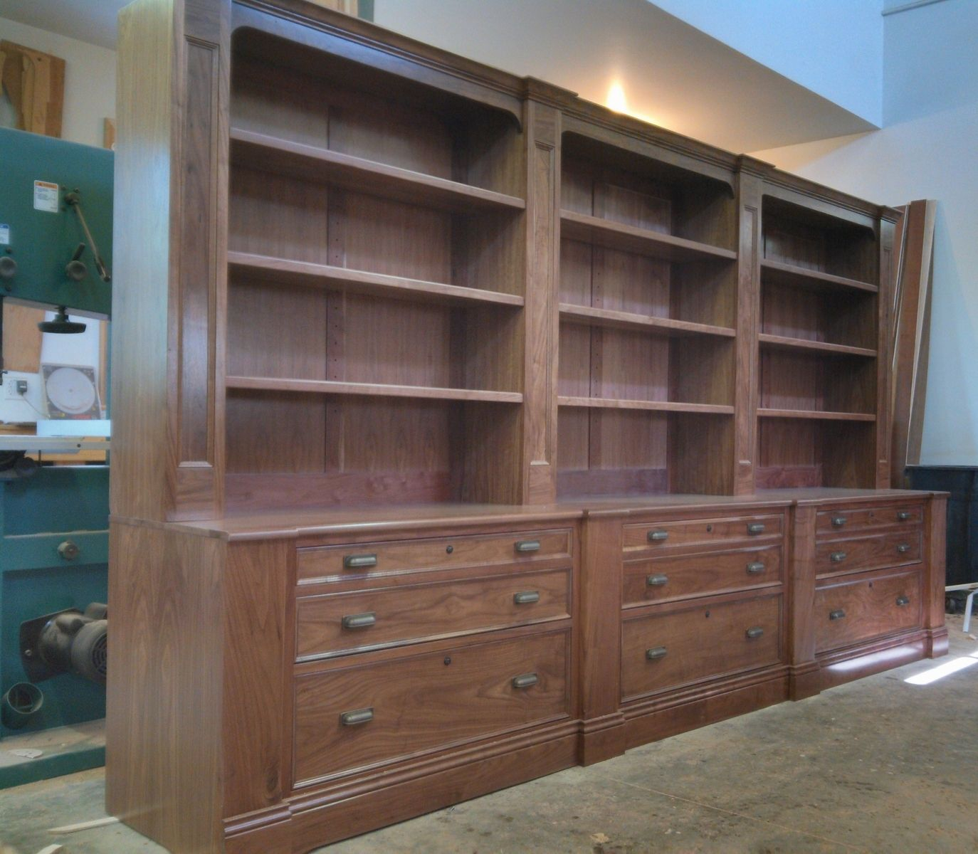 Handmade Walnut Bookcase With File Drawers Chatsworth within dimensions 1374 X 1200