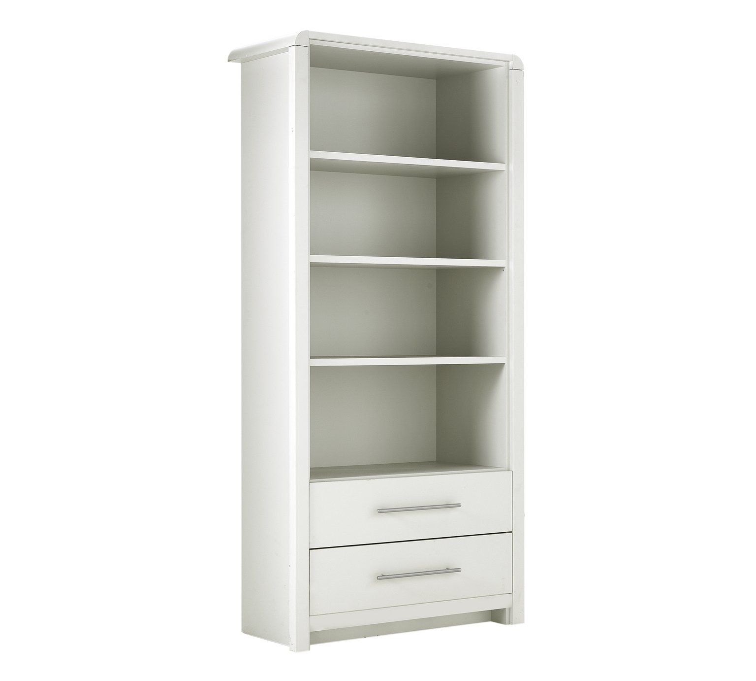 Heart Of House Elford 3 Shelf 2 Drawer Bookcase White Bookcase with regard to sizing 1536 X 1382