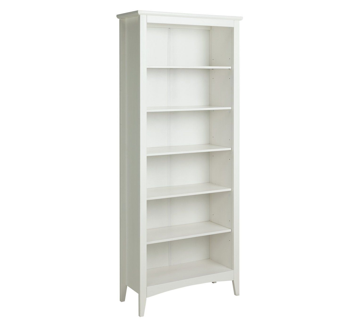 Home Camborne 5 Shelf Solid Wood Bookcase White Shelves within dimensions 1536 X 1382