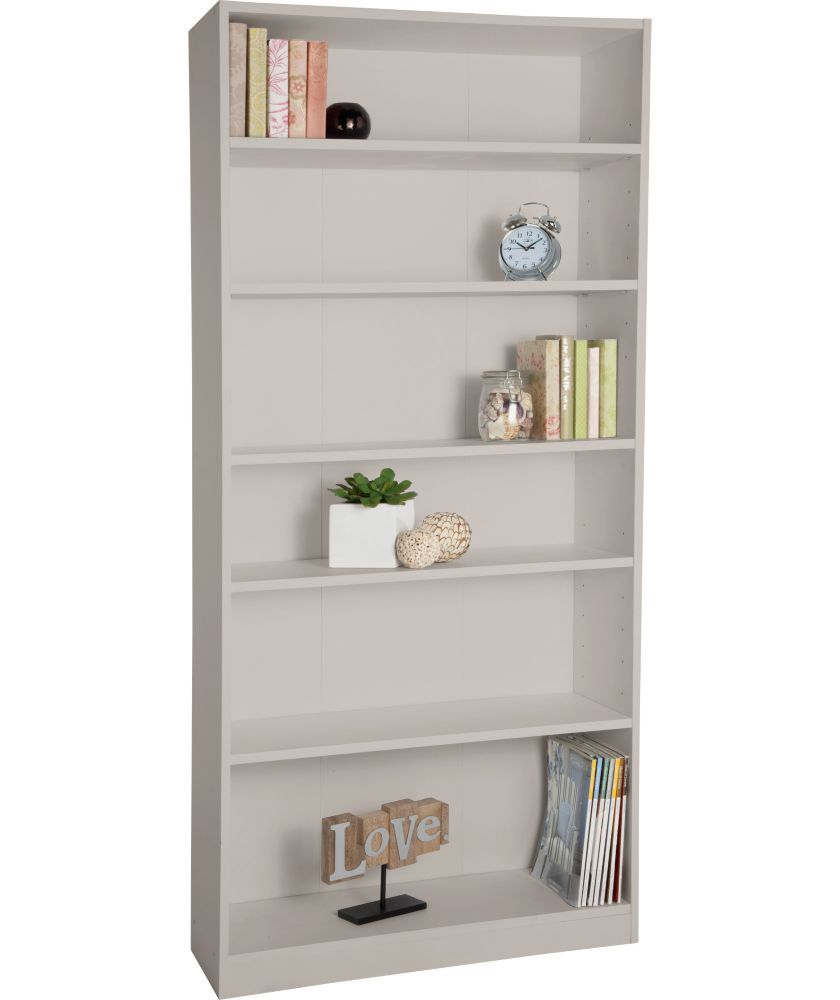 Home Maine 5 Shelf Tall Wide Deep Bookcase Putty Deep with measurements 840 X 1000