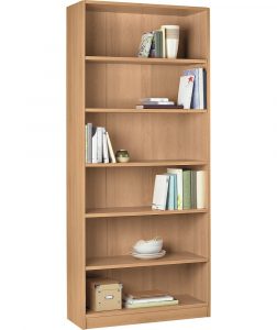 Home Maine 5 Shelf Wide Deep Bookcase Beech Effect Deep regarding measurements 840 X 1000