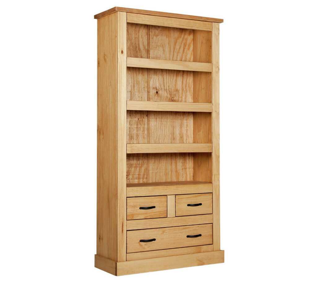 Home San Diego 3 Shelf 3 Drawer Solid Pine Bookcase In Aston West Midlands Gumtree for proportions 1024 X 921