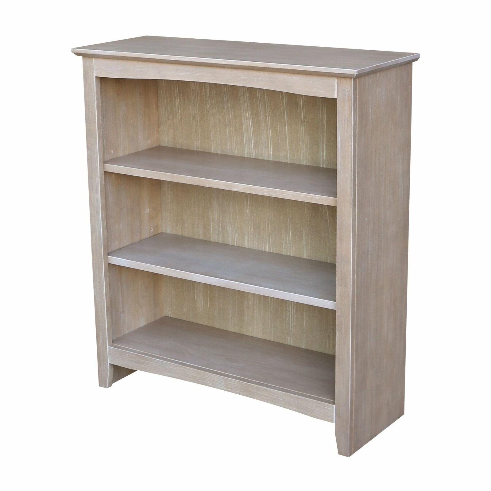 International Concepts Shaker Bookcase 36h Washed Gray Taupe Traditional inside proportions 1600 X 1600