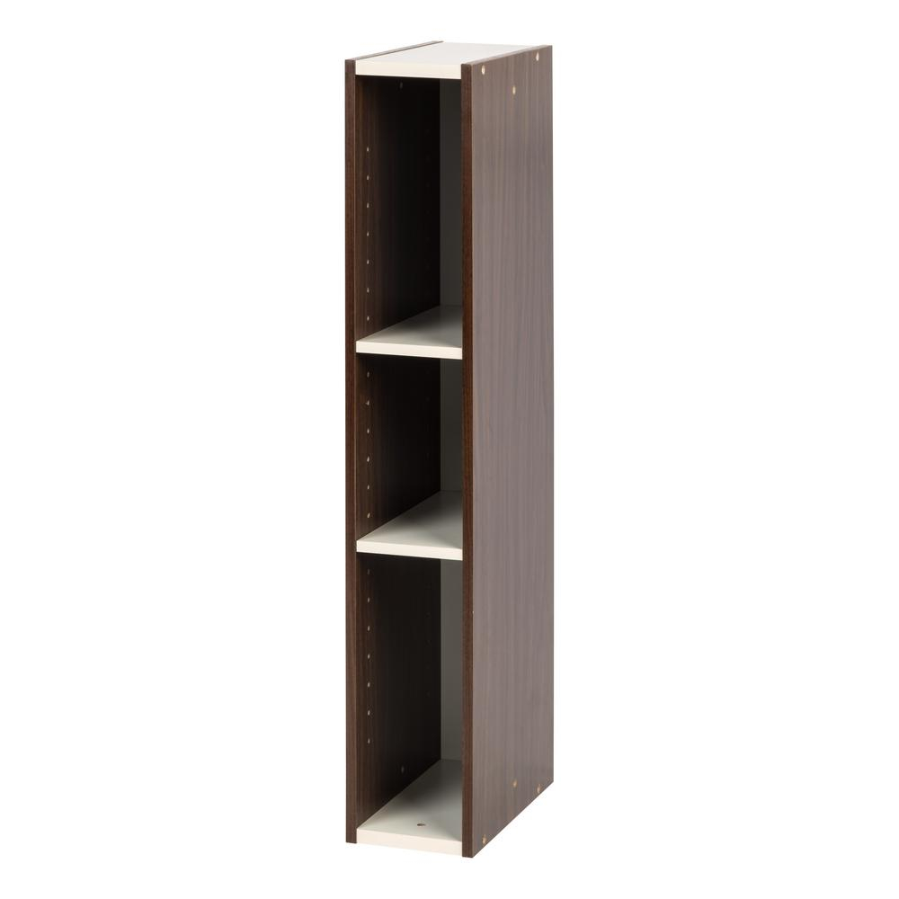 Iris 6 In X 34 In Walnut Brown Slim Space Saving Shelf for measurements 1000 X 1000