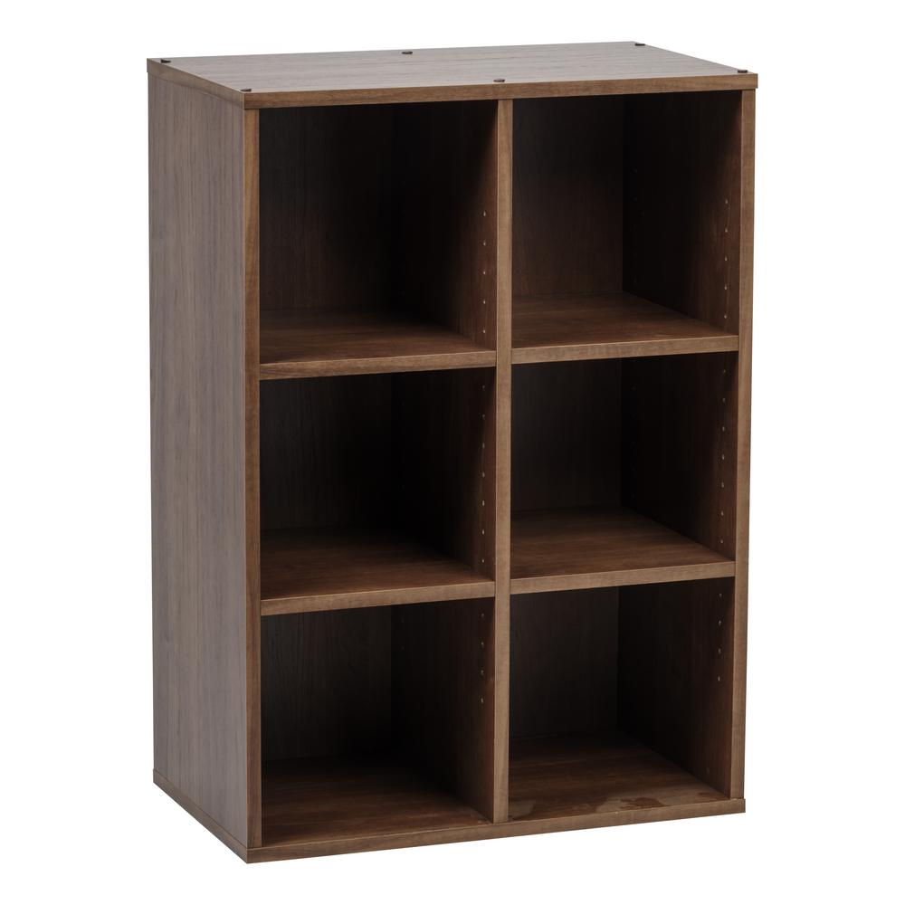 Iris Collan Series Brown 6 Cube Wood Shelf pertaining to measurements 1000 X 1000