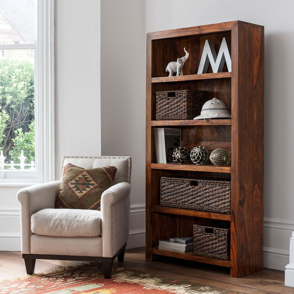 Kashmir Sheesham Tall Bookcase with sizing 1000 X 1000