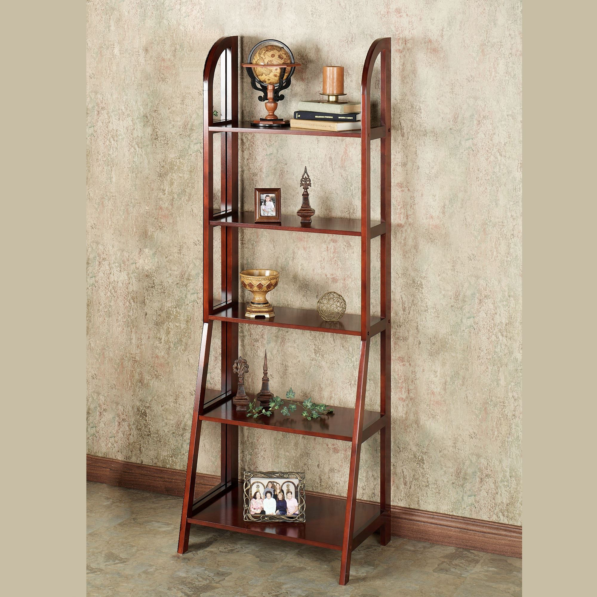 Kimber Cherry Ladder And Corner Shelves with sizing 2000 X 2000