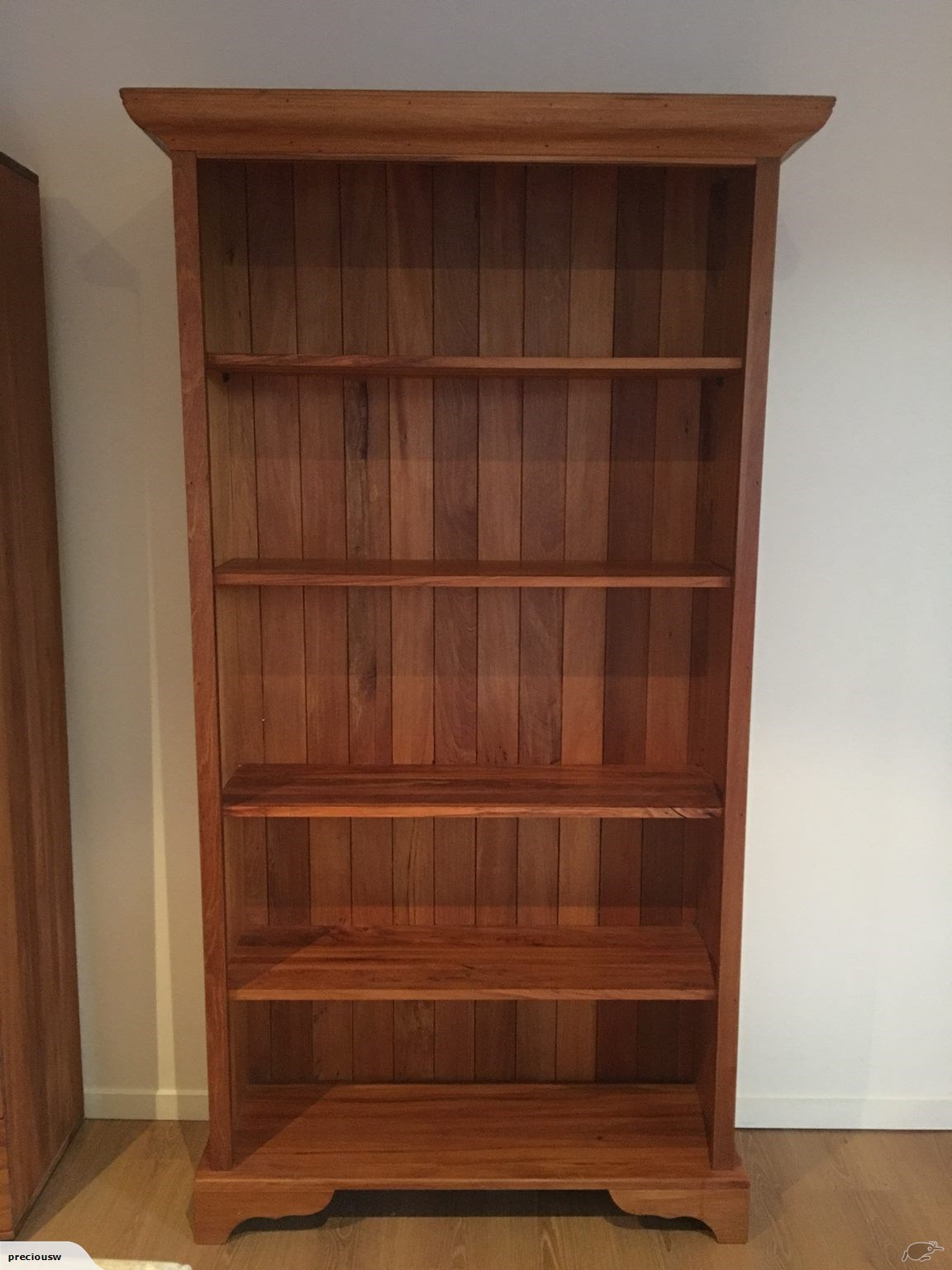 Large Solid Rimu Bookcase Bookshelf with regard to proportions 1152 X 1536