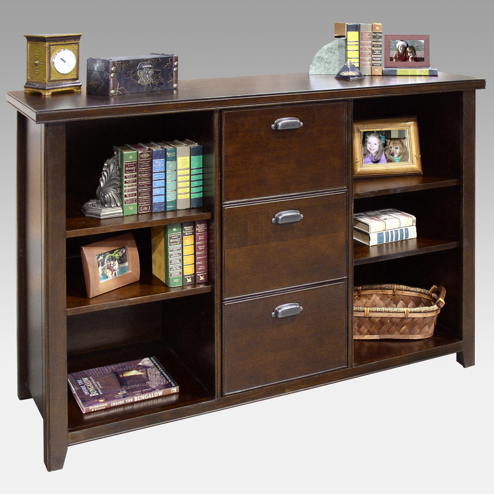 Martin Furniture Tribeca Loft Bookcase File Cabinet Cherry intended for dimensions 1600 X 1600