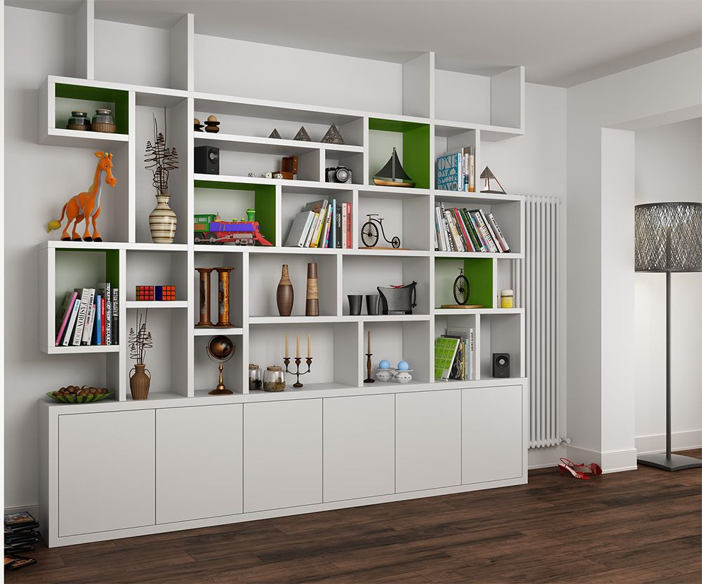 Mdf Painted Bookcase In The Living Room Bookshelves In inside dimensions 1000 X 833