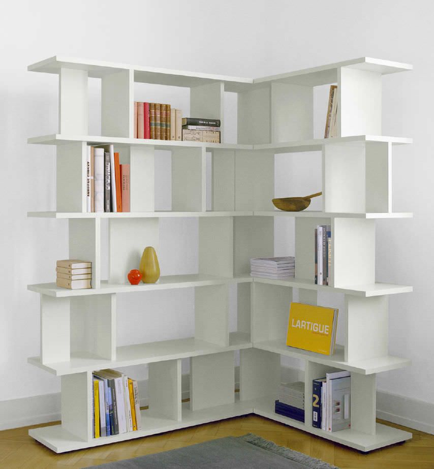 Modern Corner Bookcase Come In Various Designs And Feature with measurements 854 X 923