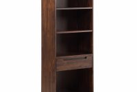 Modus Furniture Portland Solid Wood Bookcase Media Pier In Medium Walnut 7z4827 inside sizing 1000 X 1000