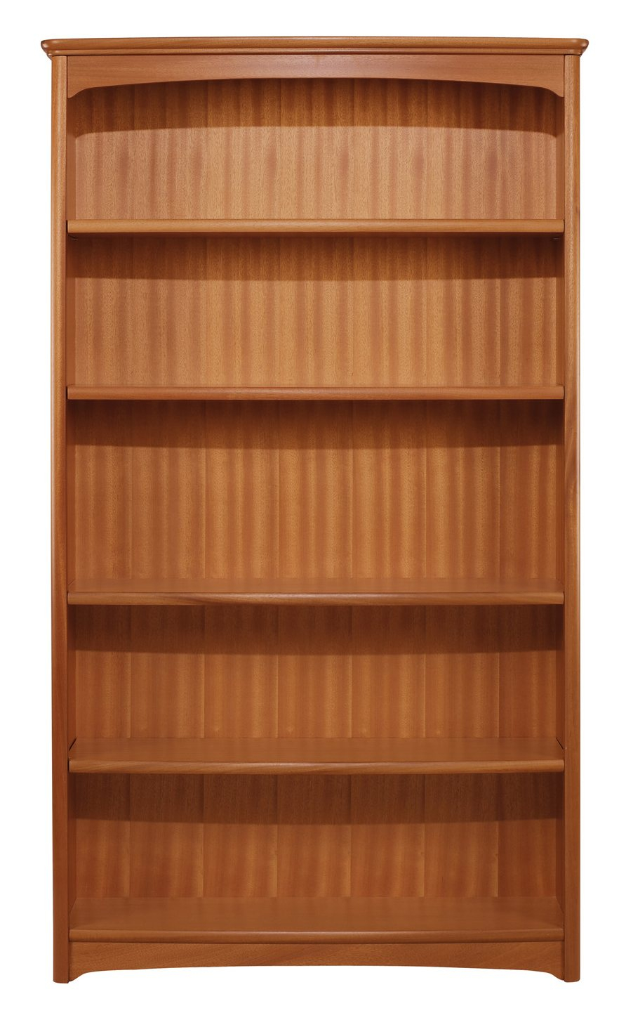 Nathan 6991 Editions Teak Tall Double Bookcase with regard to proportions 892 X 1452