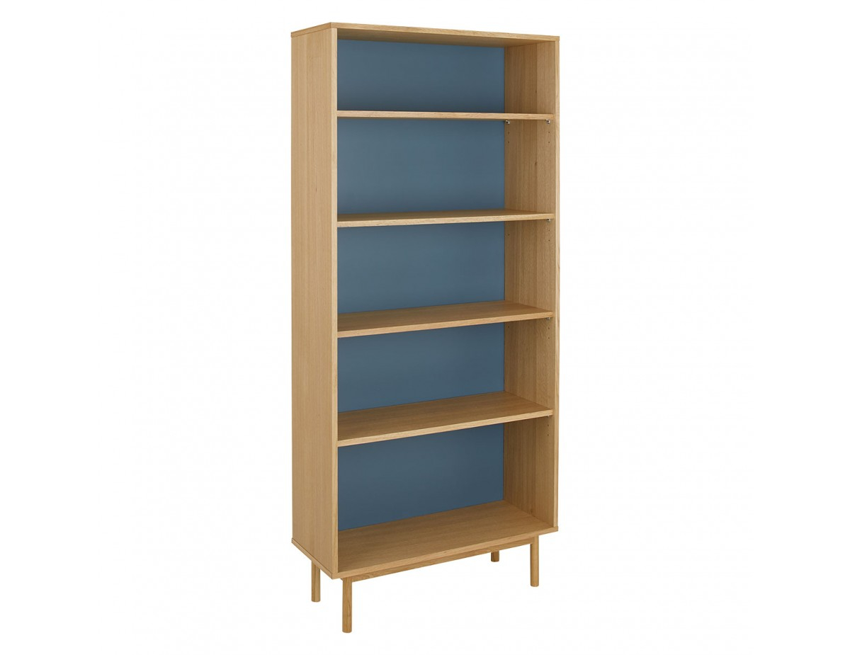 Neville Blue Bookcase With 5 Shelves within dimensions 1200 X 925
