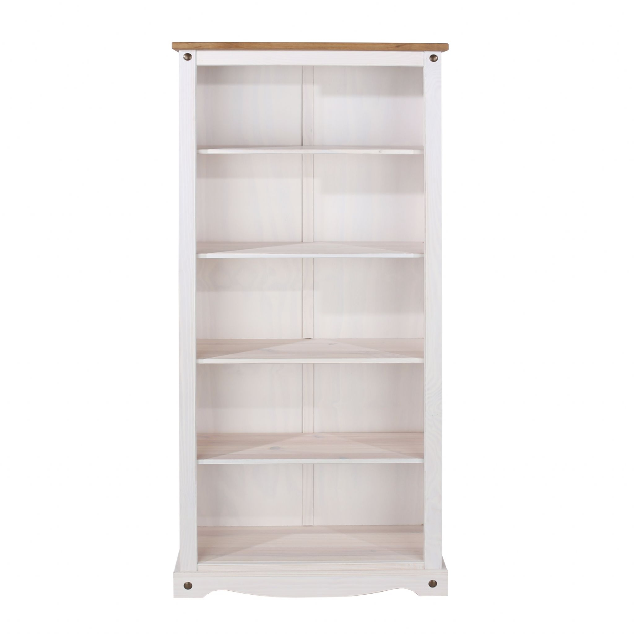 Premium Whitewashed Corona Tall Bookcase for sizing 2048 X 2047