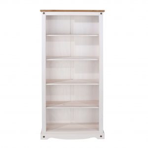 Premium Whitewashed Corona Tall Bookcase inside sizing 2048 X 2047