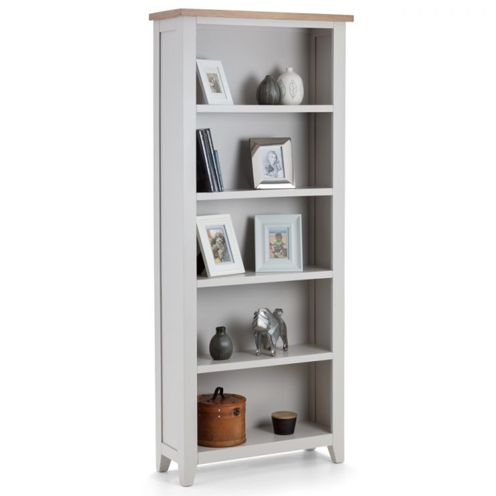 Richmond Grey Tall Bookcase for dimensions 2000 X 2000