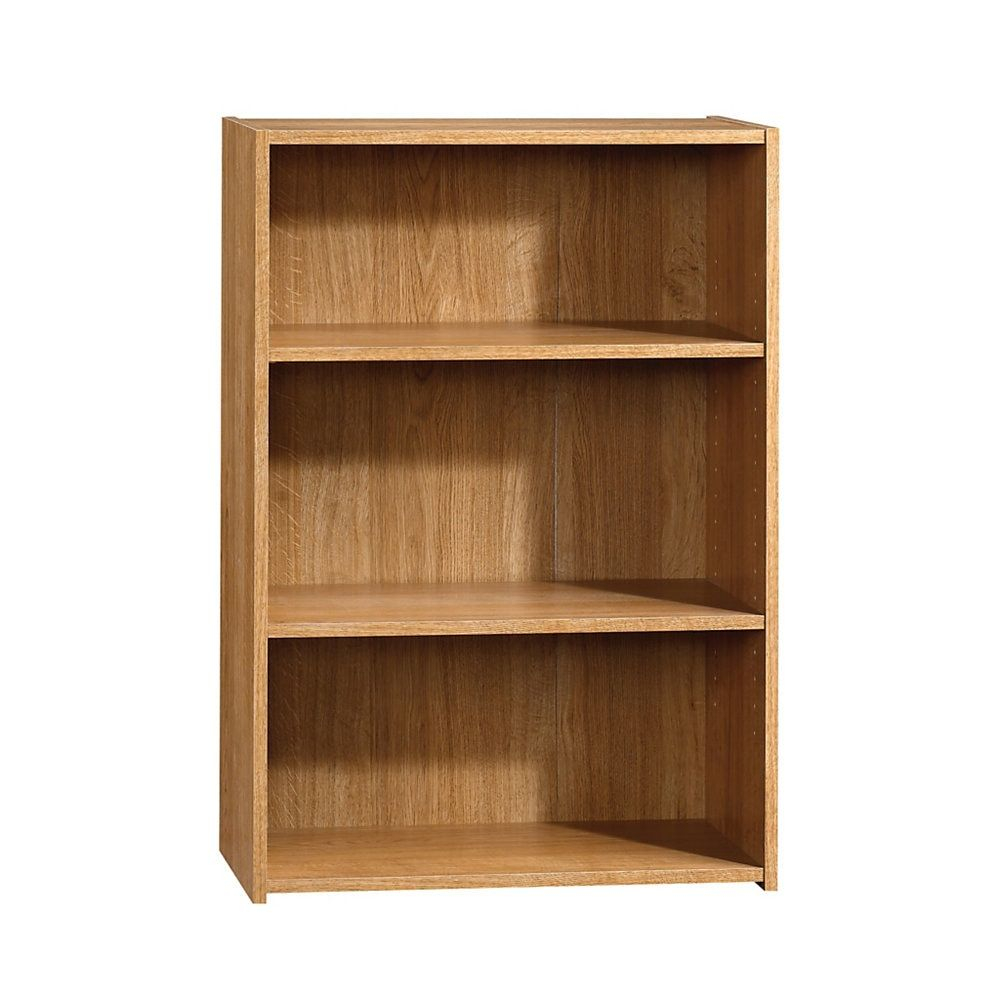 Sauder Beginnings Bookcase 3 Shelf Highland Oak 3 Shelf with dimensions 1000 X 1000