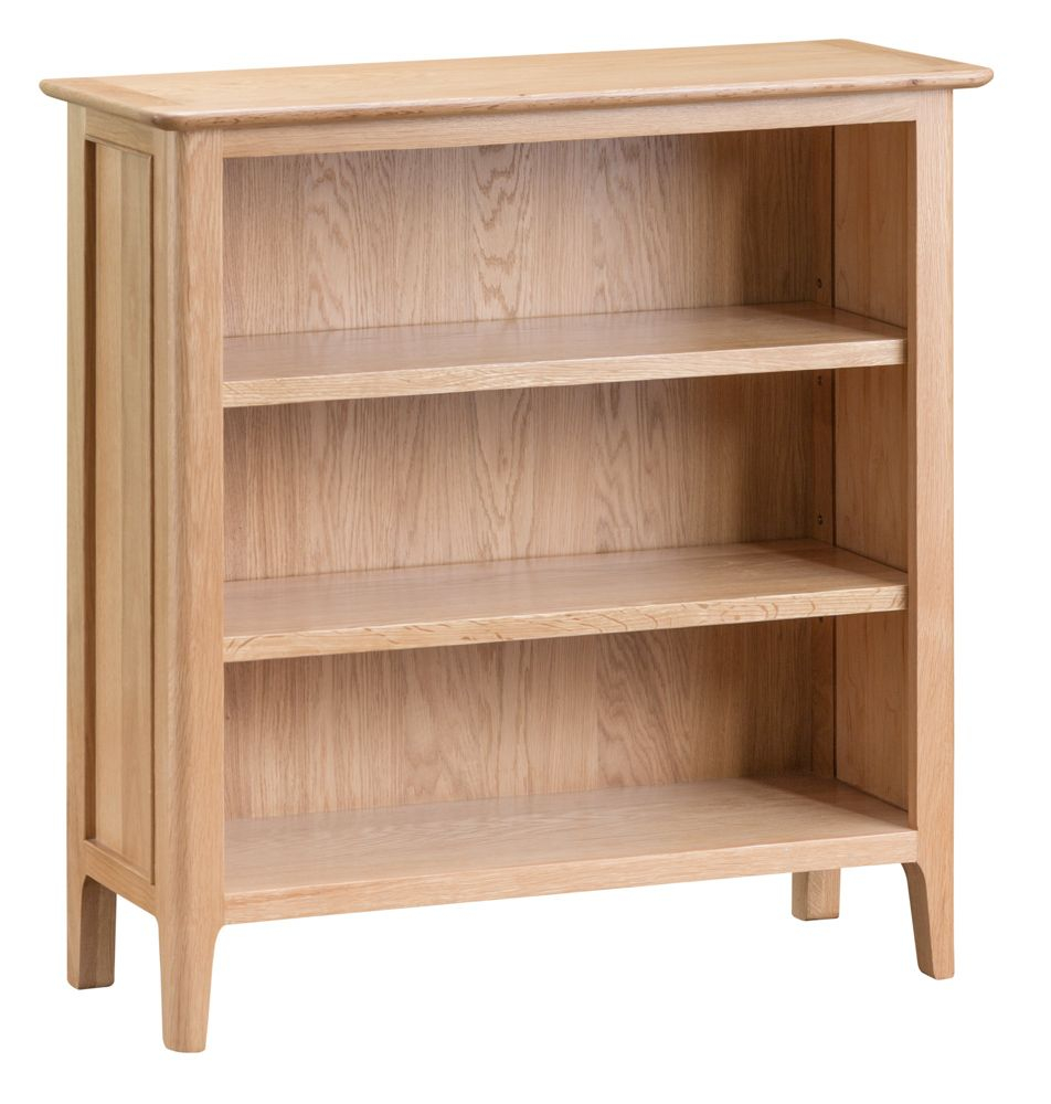 Scandia Light Oak Low Wide Bookcase within size 952 X 1000