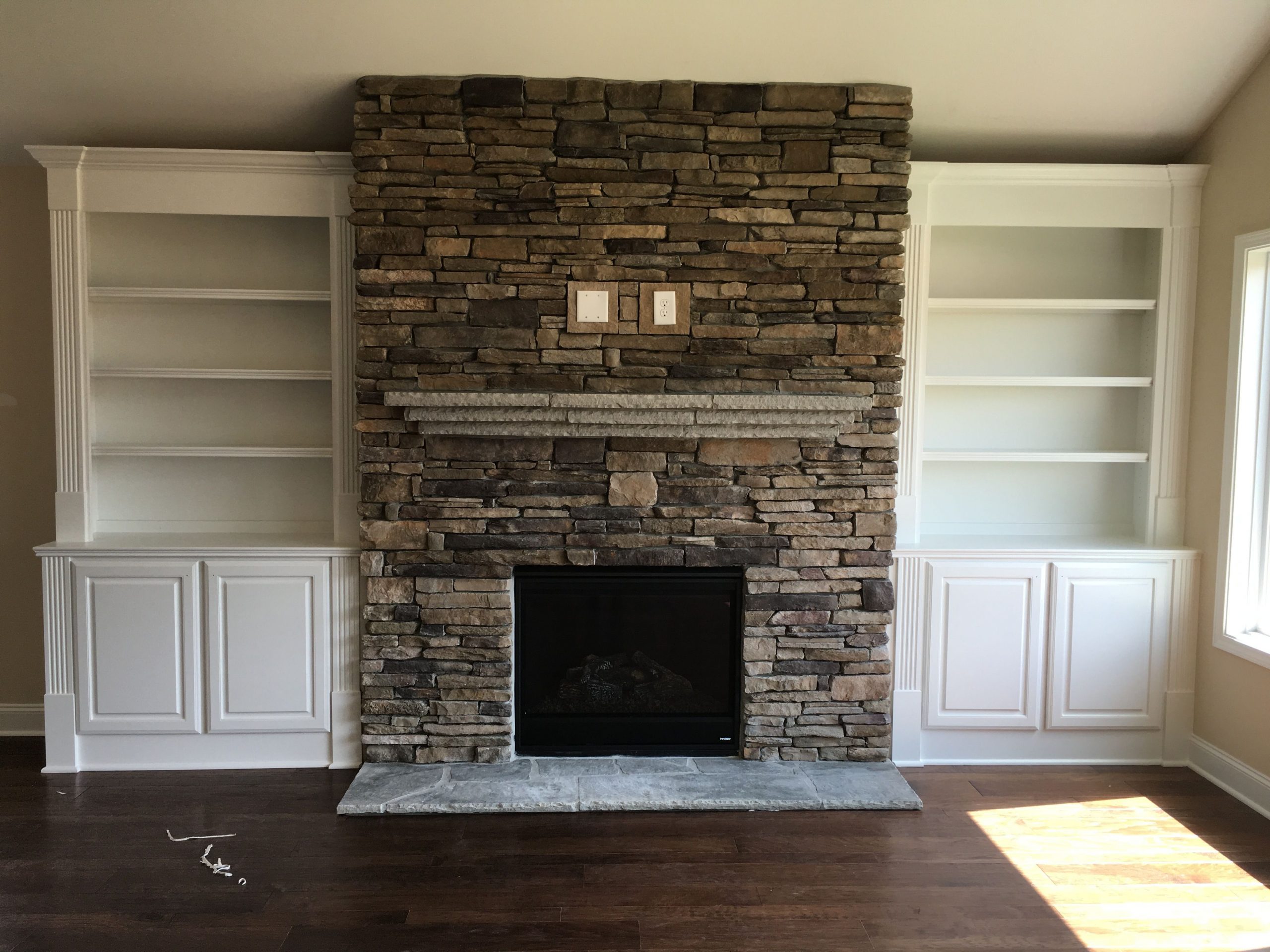 Simple Stacked Stone Fireplace For Your Stacked Stone throughout dimensions 4032 X 3024