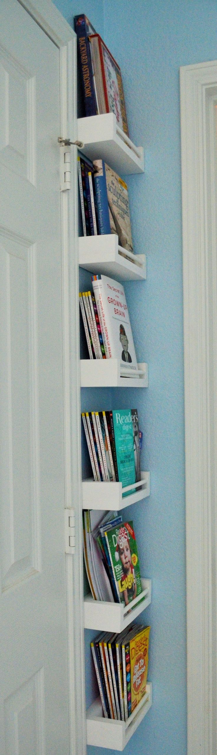 Small Corner Bookshelves Work Great For Behind Door In with regard to dimensions 736 X 2550