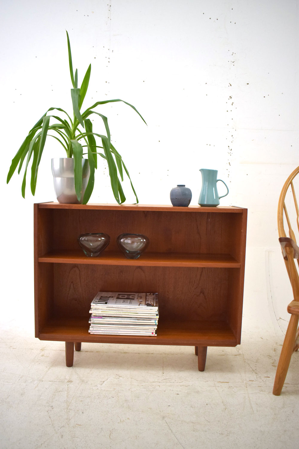 Small Teak Bookcase Adjustable Shelf with proportions 1000 X 1499