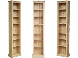 Solid Pine Or Oak 7ft Tall Narrow Slim Jim Bookcase Tall intended for proportions 1024 X 768