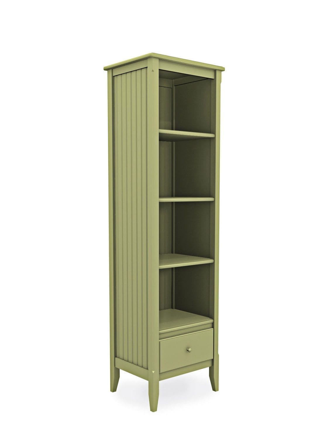 Tall Narrow Cottage Bookcase With Drawer inside sizing 1125 X 1500
