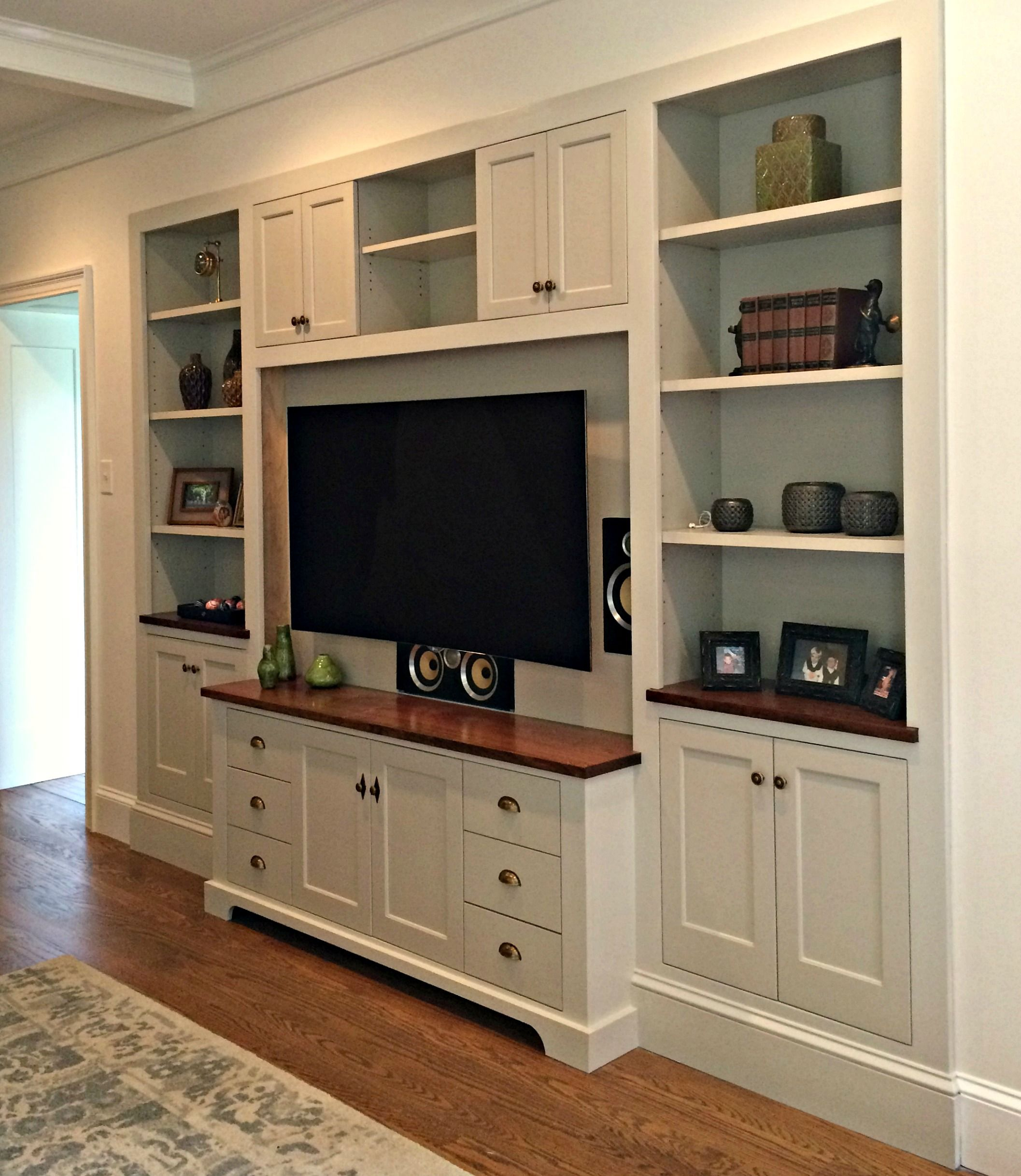 This Custom Entertainment Center Was Recessed Into The Wall pertaining to measurements 2114 X 2436