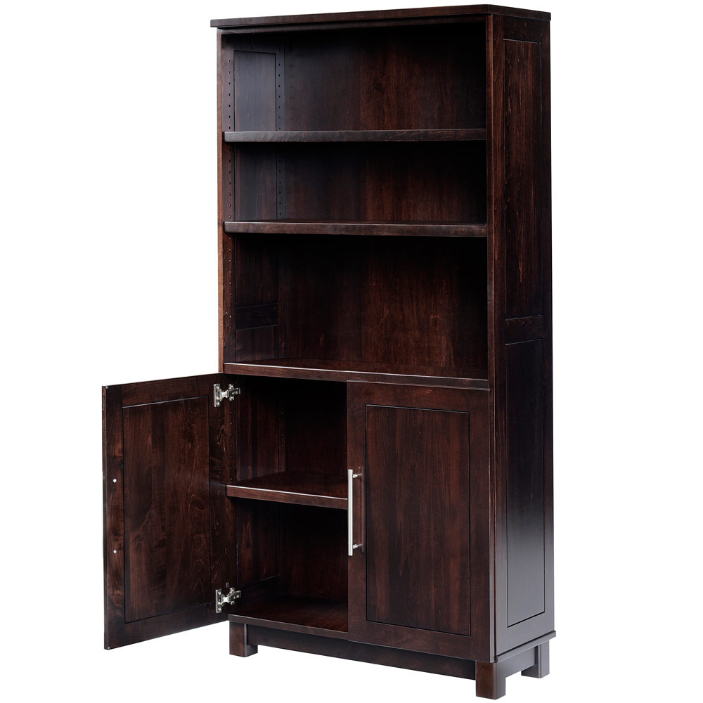 Urban Amish Bookcase With Bottom Doors intended for size 1000 X 1000