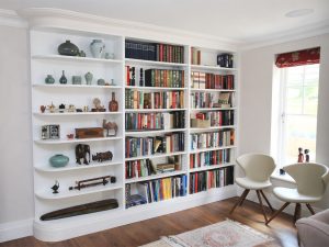 White Curved Built In Shelving Unit Bespoke Furniture inside size 1024 X 768