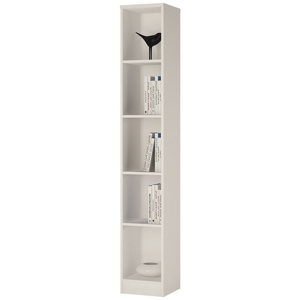 Your Furniture Tall Narrow Bookcase Shelving Unit In Pearl White regarding dimensions 1000 X 1000